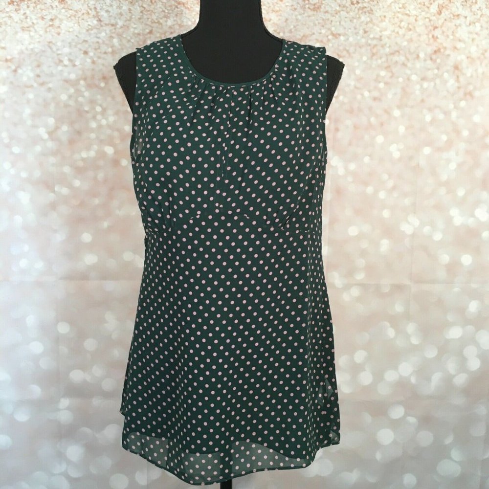 Cabi Womens  Flirt Polka Dots Tank Top Size  Small